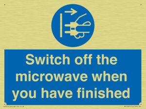Switch off the microwave when you have finished